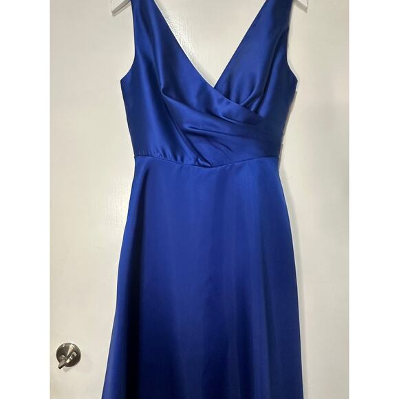 Sachin & Babi Rae Gown Eclipse Blue Fuchsia Belt Sz 4 NWT Glamorous A-Line Dress - Picture 5 of 15